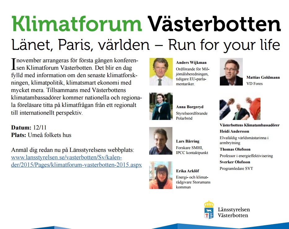 Klimatforum 12 nov